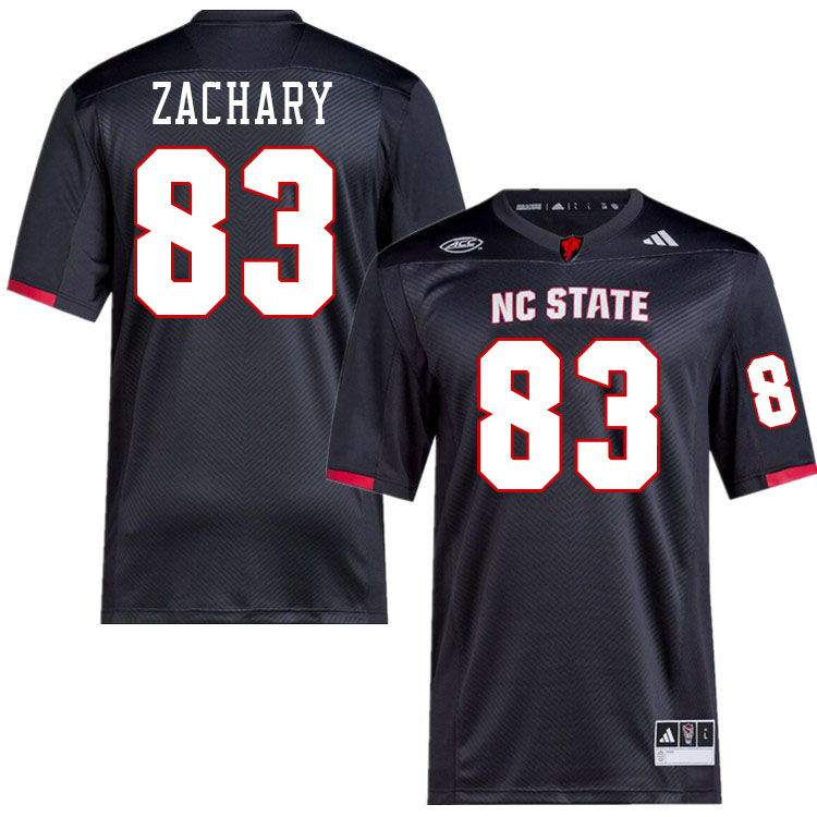 Men #83 Christian Zachary NC State Wolfpack College Football Jerseys Stitched-Black